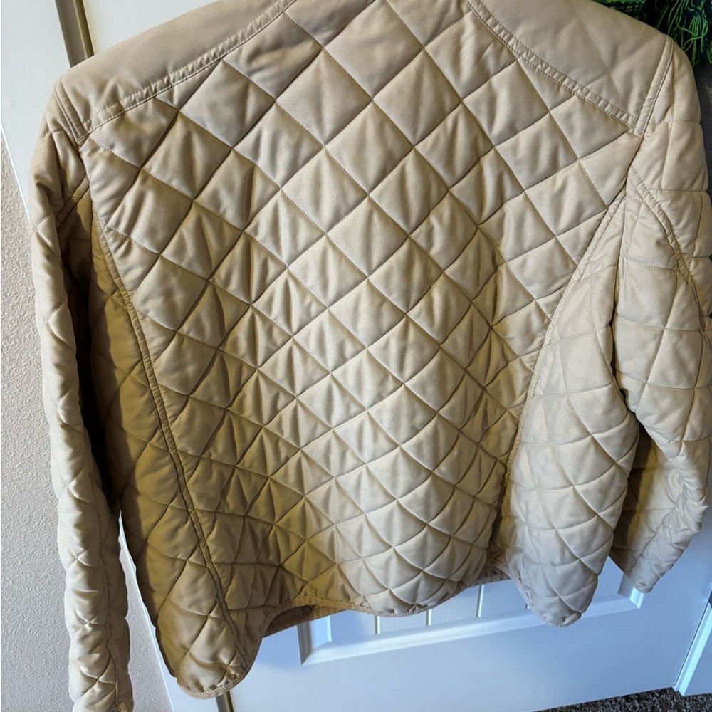 Ralph Lauren Quilted Cream Puffer Jacket - Picture 2 of 4